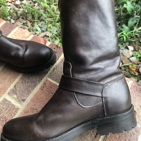 EUC  Frye Natalie RARE Mid Engineer FUR moto - Picture 10 of 15